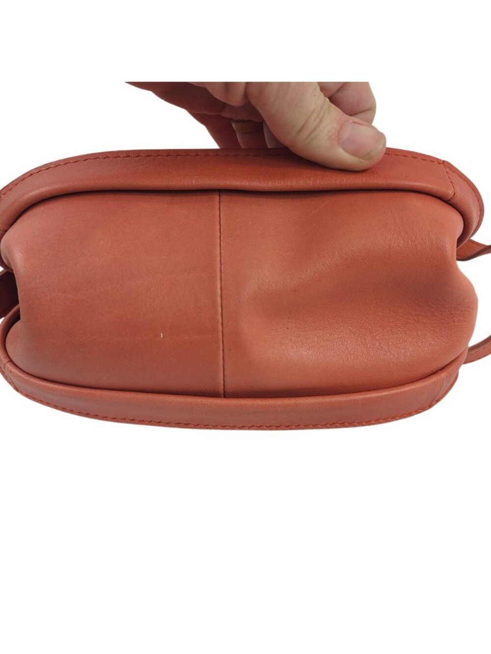 NEW Madewell Small Leather Crossbody Bag In Burnt Orange Brass Hardware - Picture 7 of 9